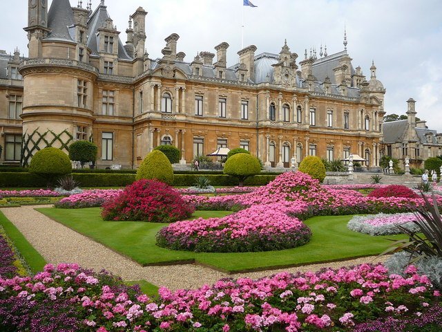 A Rothschild house, Manor in Waddesdon, Buckinghamshire, England, donated to the National Trust by the family in 1957