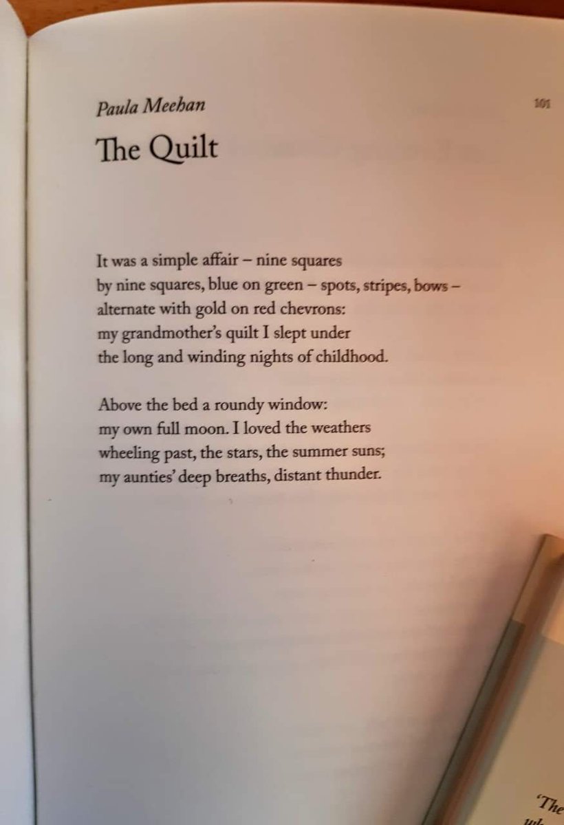 Listen_Close_'s tweet photo. @katiefar The Quilt by Paula Meehan https://t.co/OGtNzDUdTl