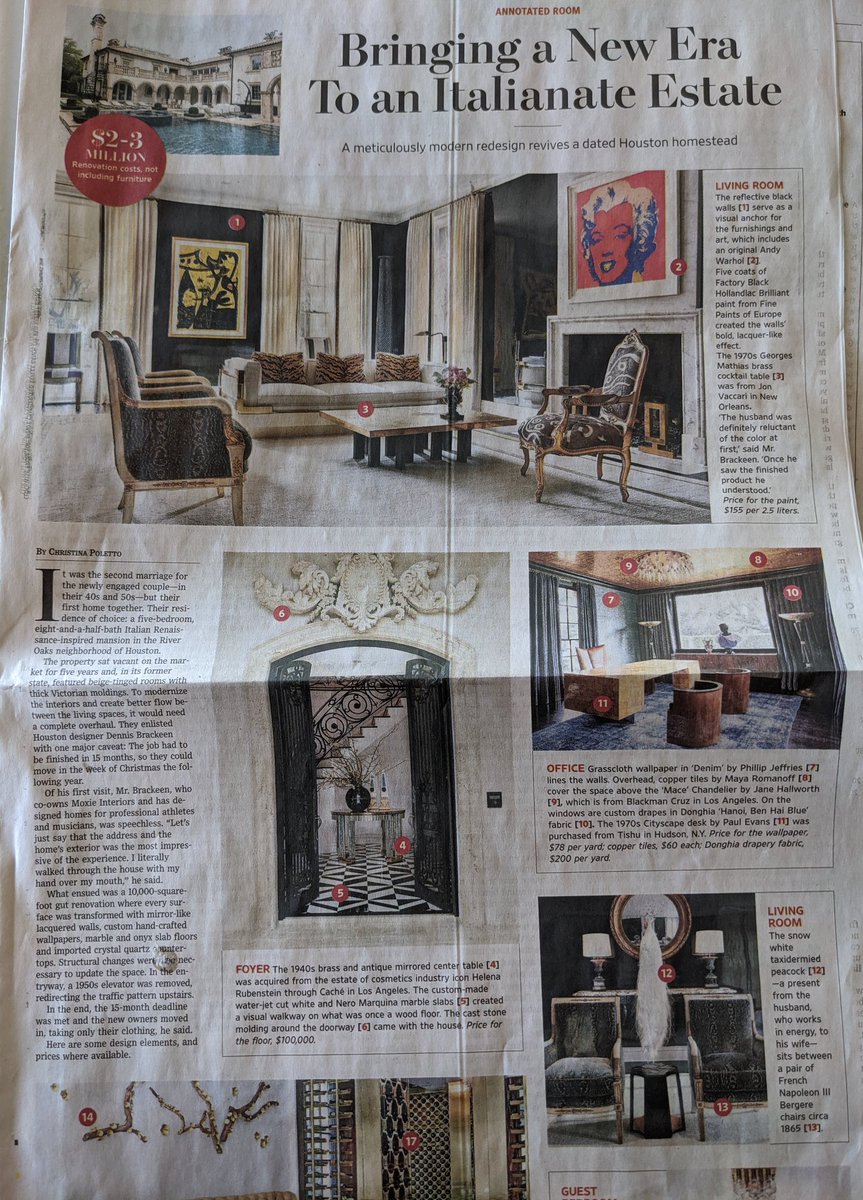It can be hard to find news articles that don't involve the pandemic these days. Fortunately, the  @wsj has your covered with this full page spread on how to bring a new era to your Italianate Estate.Only $2-3 million! Cheap!