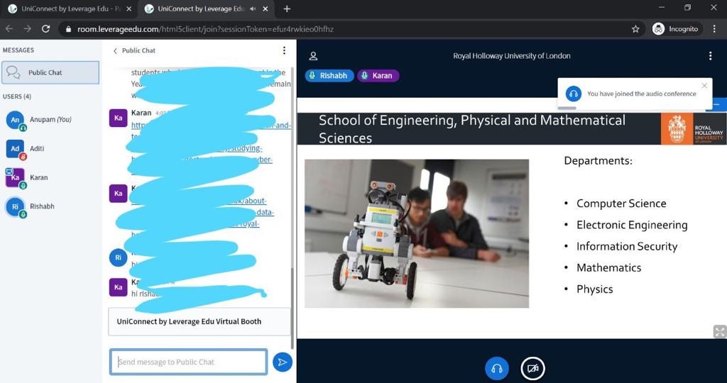 digvijaygagneja's tweet photo. 1000+ students registered on the #UniConnect by @leverageedu platform from 57 cities. Each 👩🏻🎓 spent on avg 64 mins, & interacted with upto 15 Universities (from the 38 that participated)
#InnovatingEveryday https://t.co/dpIS0swSZ7