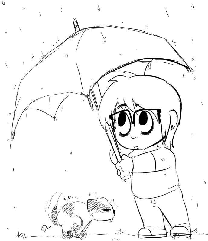its been raining a lot recently...taking Button out for walks is much more of a chore while wet 