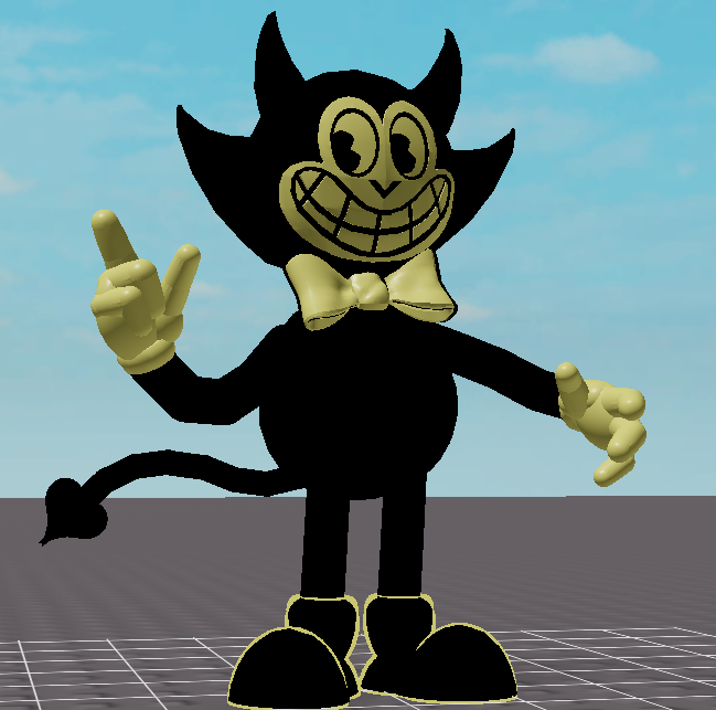 Draggyy On Twitter I Finished The Model I Don T Like Bendy Anymore But Squimp2 S Redesign Of Him Looked Really Really Good And Much More Interesting So I Decided To Model Him In - roblox bendy