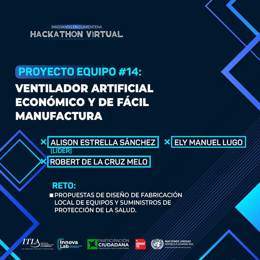 ITLARD's tweet photo. ¡Juntos por una causa! Otros equipos que durante 4 días abordarán retos de innovación tecnólogica para contarrestar la pandemia #COVID19 en el PRIMER hackathon virtual del país #InnovandoEnCuarentena #HackathonVirtualITLA https://t.co/wUXMKOtqWy