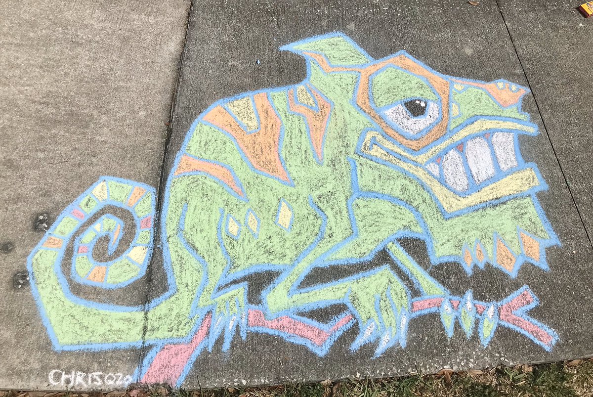 bizzymom04's tweet photo. #chalkyourwalk neighborhood challenge accepted. https://t.co/XrvewfBdmk
