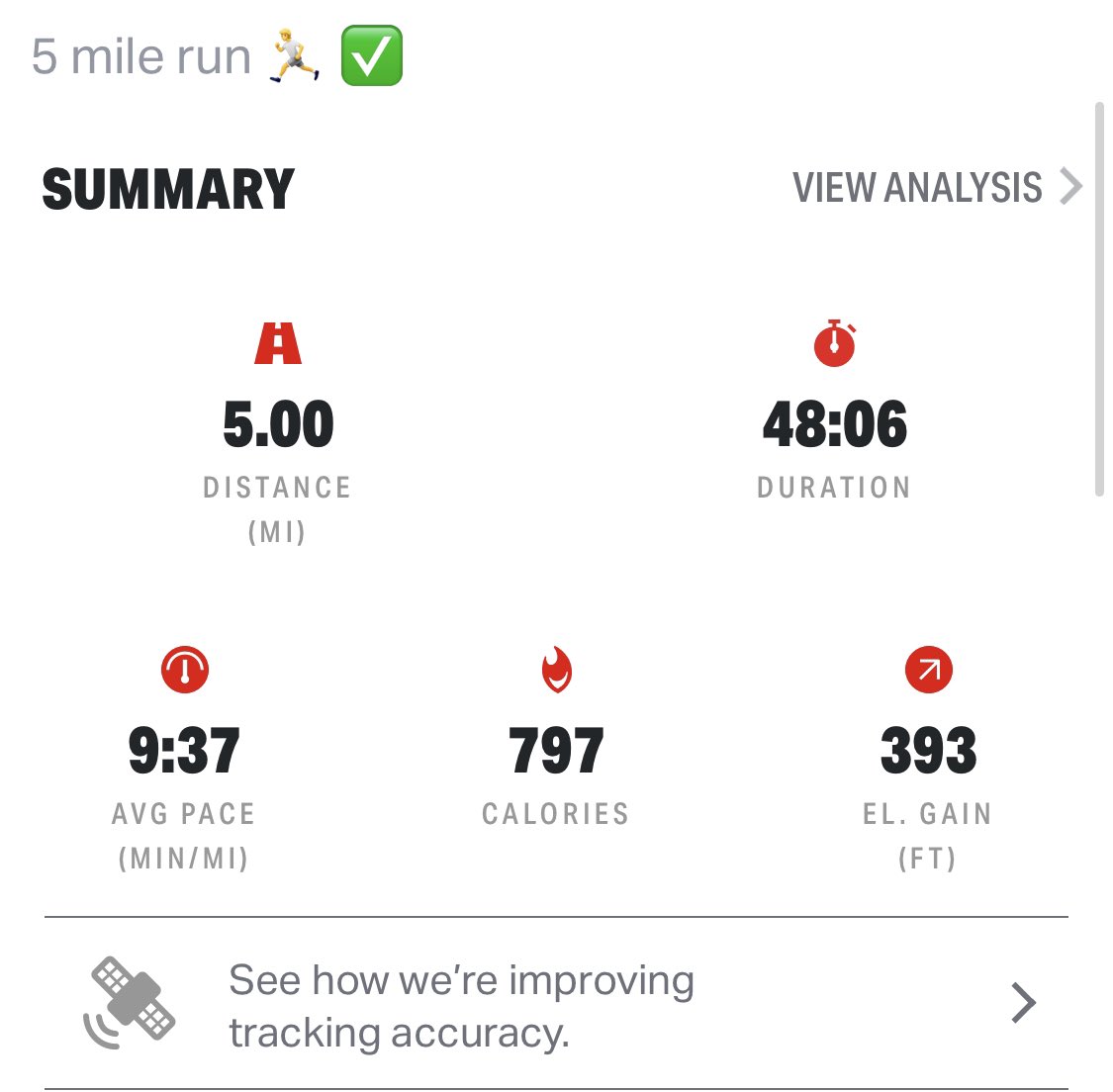 5 mile run