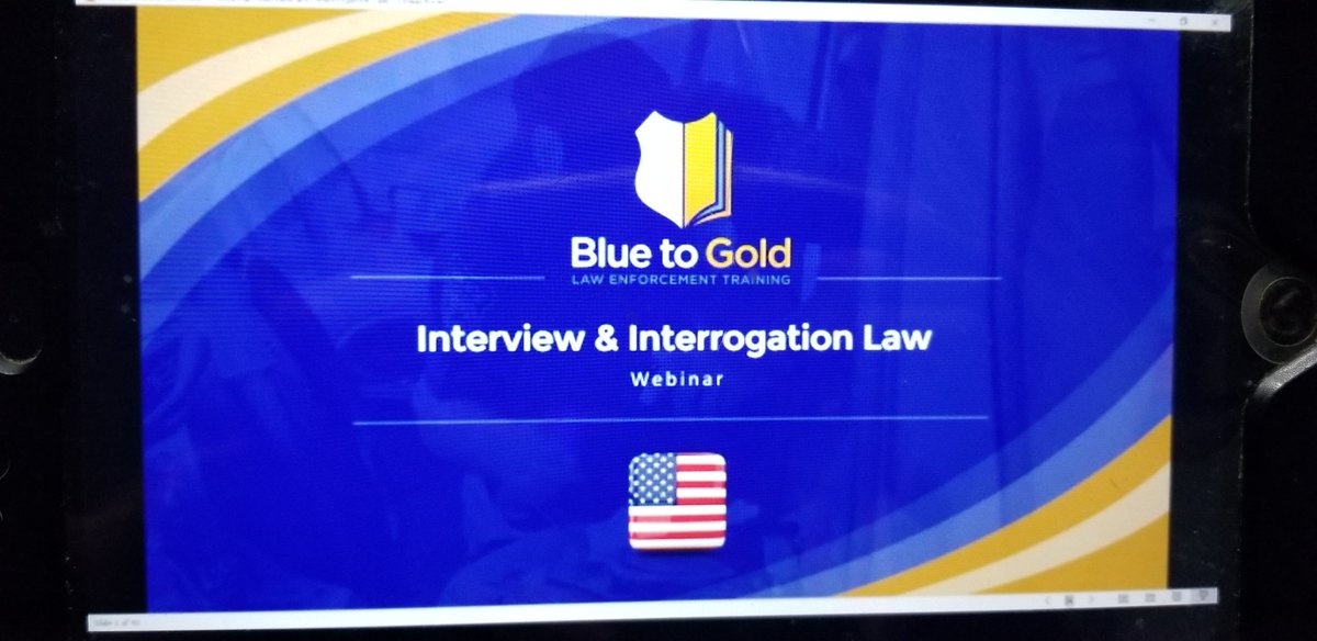 HPDSgt221's tweet photo. If you aren't taking advantage of the free webinars from @BluetoGold #LawEnforcementTraining during the #COVID19Pandemic you're missing out! I've taken 3 of the in person classes and now attending as many of these webinars as possible! #PremierTraining #LESM #Police #TrainingDay https://t.co/VvckTLvR8e
