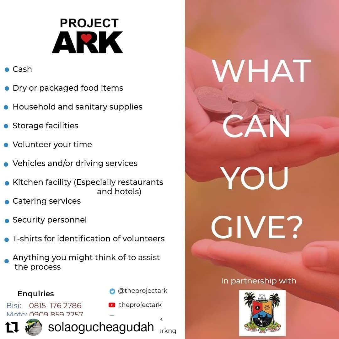 sola_agudah's tweet photo. How are you going to get involved in this season?
The Project Ark is an excellent way to get involved and be a part of solution to the problems we face as a nation, especially with the challenges of Covid-19
Get involved guys!! This is a move!! #thegivechallenge #theprojectark https://t.co/BaT0DwYaVW