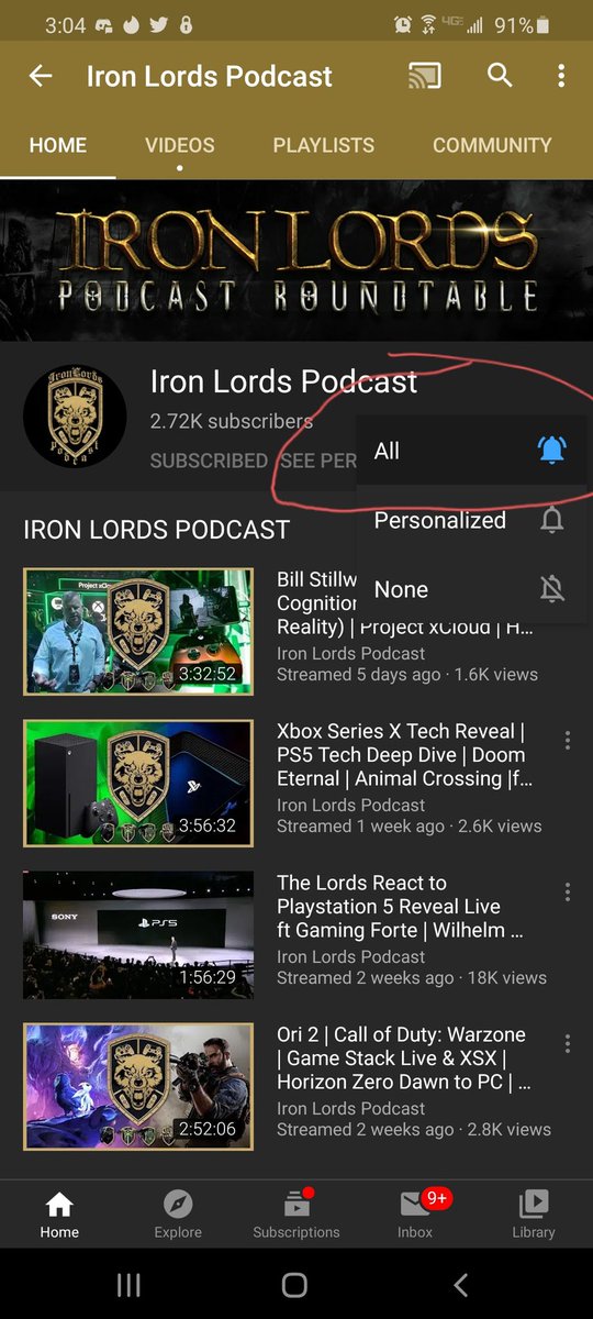 LordCognito's tweet photo. LORDS! Due to issues with YouTube not making our LIVE shows visible on the channel, PLEASE click the NOTIFICATION BELL &amp; the "ALL" setting to ensure you are not missing the Lords LIVE. We would like to test if the Realm is STILL not being notified this Sunday! Much appreciated 🙏 https://t.co/p3iqSrtZMe