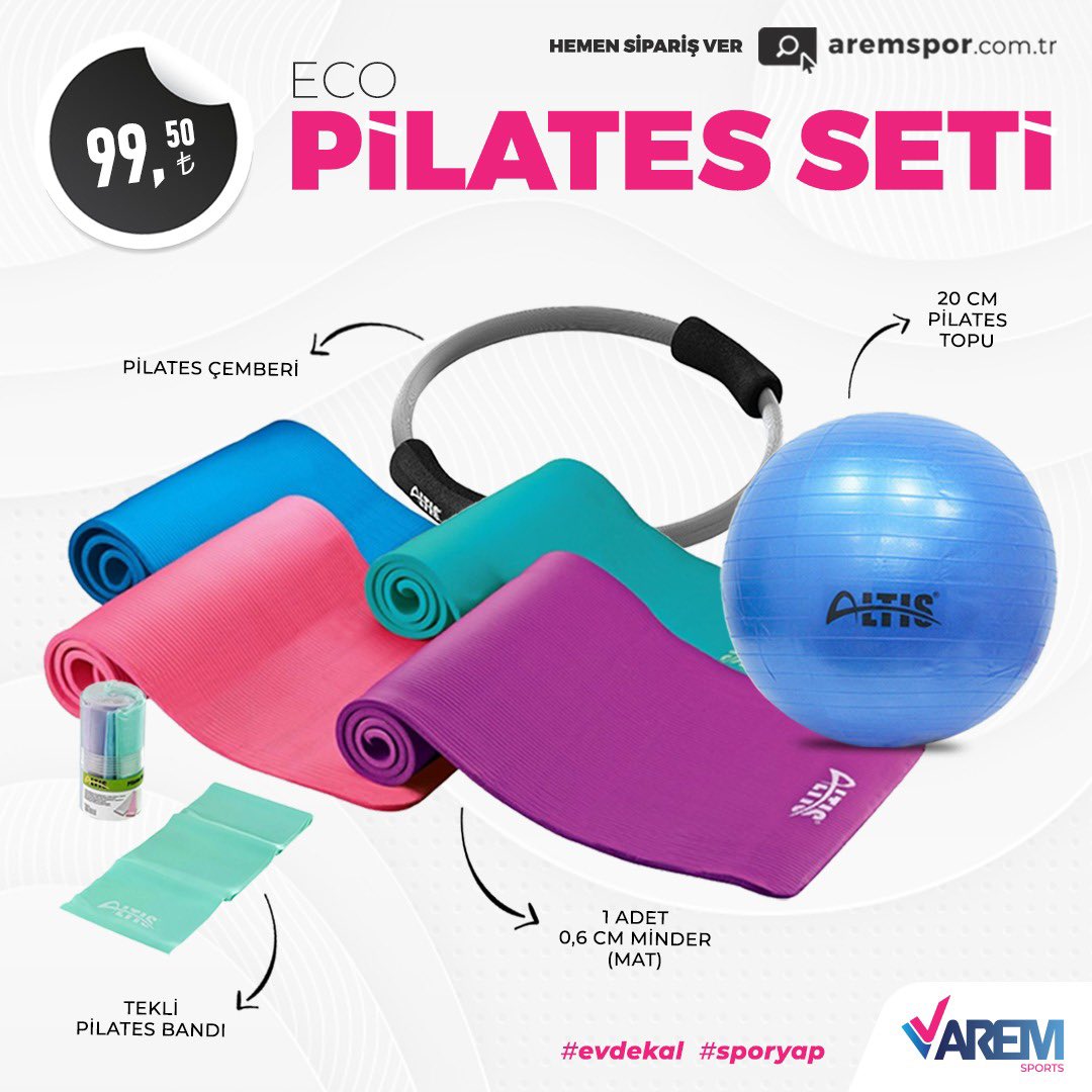 Eco pilates seti sadece 99,50₺ #sporyap #evdekal #evdehayatvar