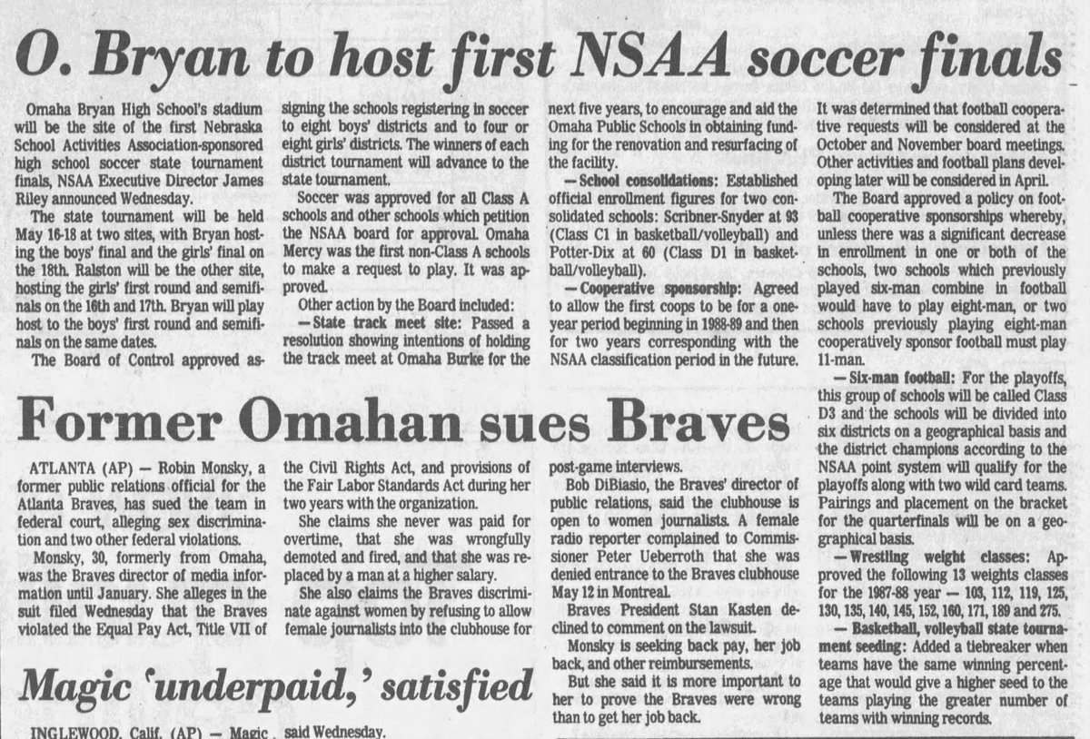Looks like NSAA approved co-ops in June 1987 to begin in 1988-89 school year.  @PrepExtra story. (I remember Bruning and Davenport playing football together as the BearCats before consolidating as the Storm.)