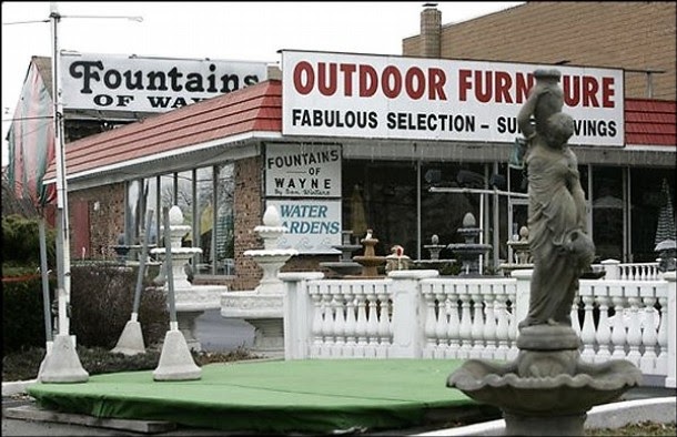 fountains of wayne was a store on route 46 near willowbrook mall, the DMV where i got my driver's license, an electronics store, and this insanely good burger place called the anthony wayne (RIP). FoW sold fountains, lawn ornaments, deck chairs, gardening supplies, etc.