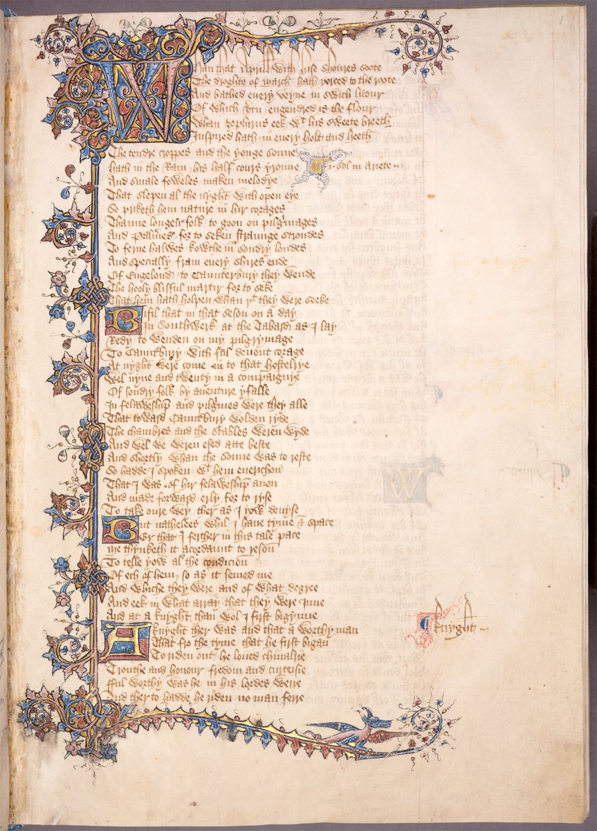 The archetypal medieval English pilgrimage was to Canterbury rather than the Holy Land or Spain.It's most familiar from the Canterbury Tales, although none of the surviving 90 manuscripts dates from Chaucer's own lifetime. https://www.bl.uk/collection-items/the-canterbury-tales-by-geoffrey-chaucer https://www.bl.uk/collection-items/ellesmere-manuscript