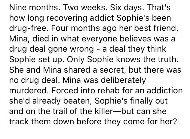 Sophie WintersSophie is bisexualafter Mina’s, her best friend and almost girlfriend as they were in love but not together, dead, she deals with their complicated past, her own sobriety when trying to solve her murder  Far From You by Tess Sharpe https://www.goodreads.com/book/show/20517739-far-from-you