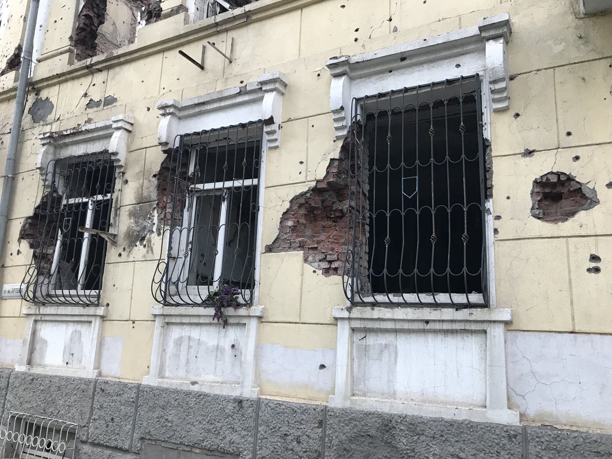 Passers by told me that what happened that day will never be forgotten. They said that after the shooting had finished, the police station was then torched and totally gutted to destroy any evidence of what happened inside. The bullet holes outside are a lot harder to hide.