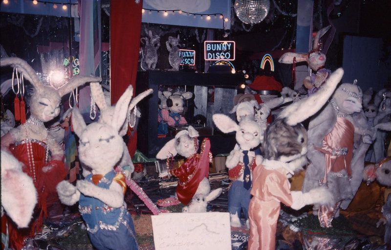 are those rabbits at the disco? yes, yes they absolutely arewhat does that have to do with christmas? i wouldn't worry about it