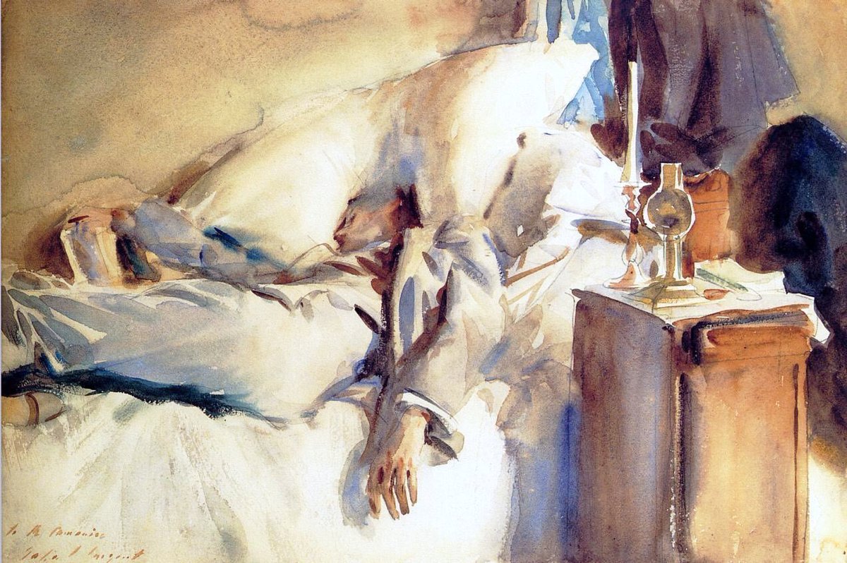 Here is one of Sargent’s paintings of Gondoliers (about whom he was besotted). Also shown is his fascination with sleepers. Gondolier (1905), Siesta (1905) & Peter Harrison Asleep (c1905)