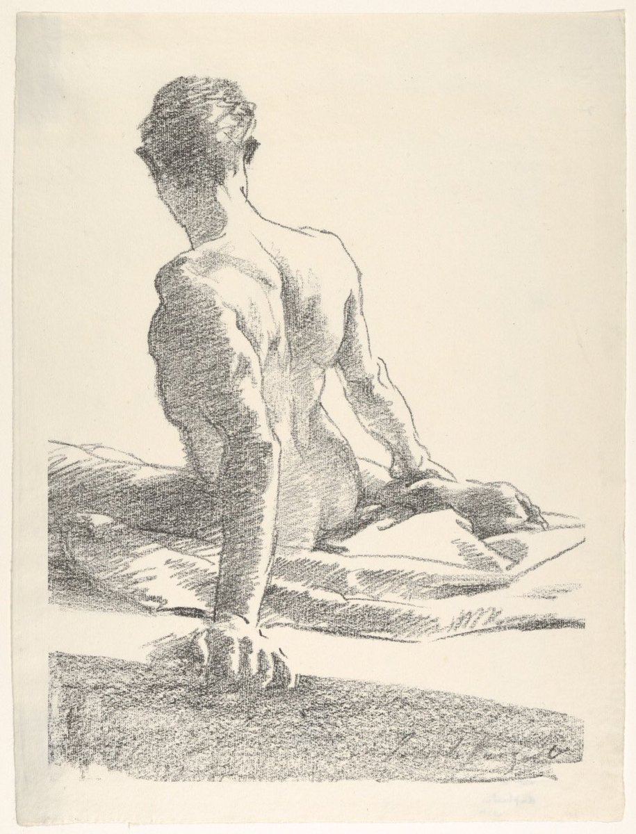 Sargent drew many superb nudes so I’ll share some more examples. Dating of drawings is not as well developed as the paintings.