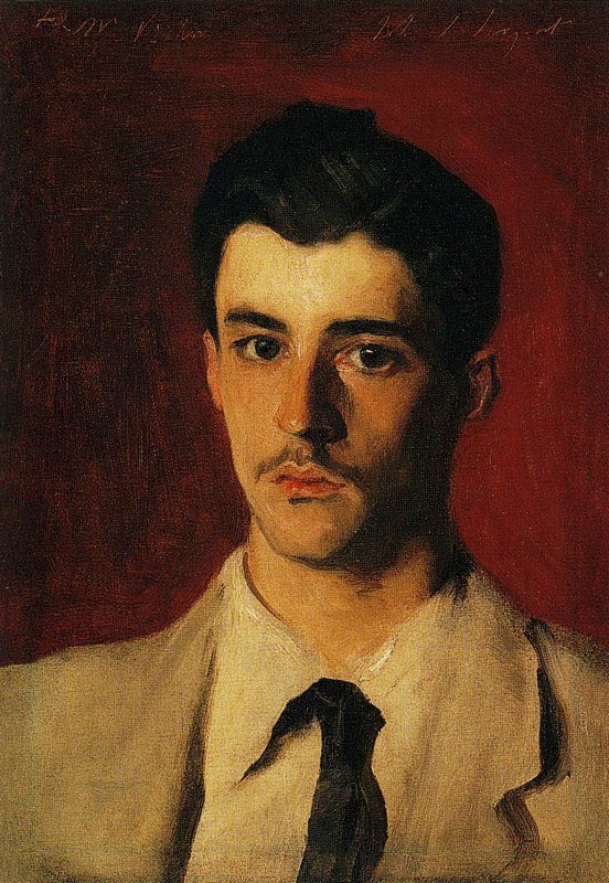Sargent’s greatest delight was beauty - & that included, of course, handsome men. The oil portrait is of Edward Vickers & is lyrical & sensitive. Despite the cruelty of the time the artist painted images of gay life & love & persevered.