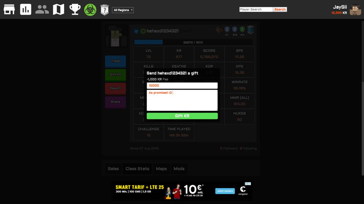 As promised on stream, 10.000KR for knifing <a href="/vokusz/">VoKUS</a> 

Good Job @hehexd81538379