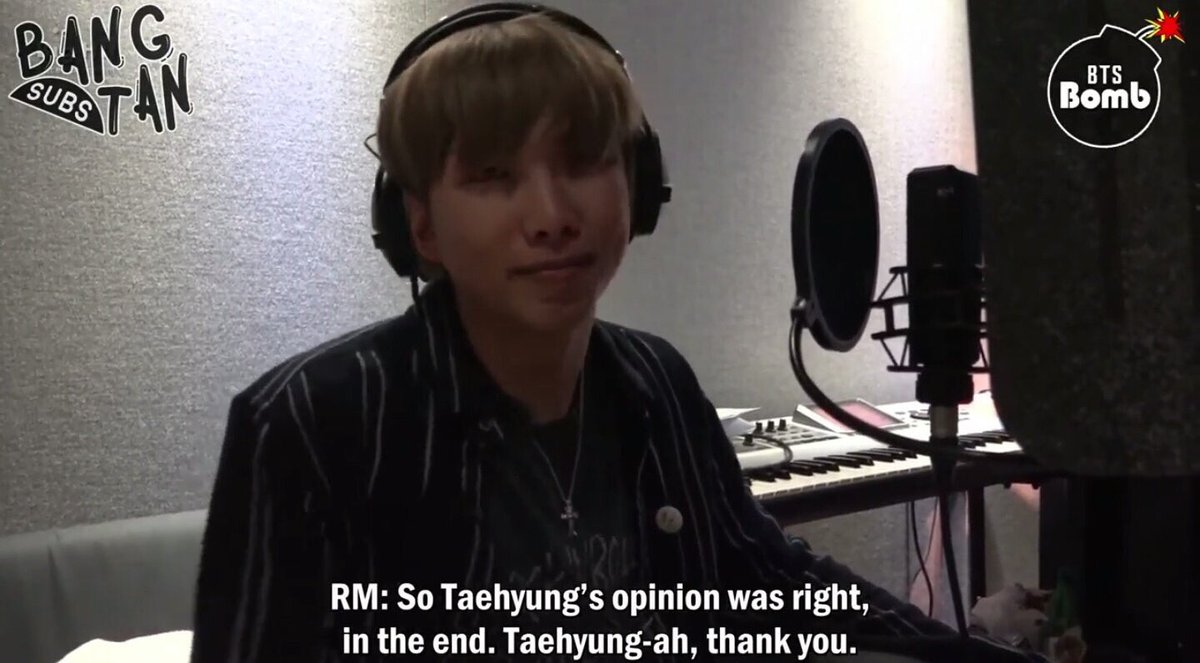 "So Taehyung's opinion was right, in the end. Taehyung-ah, Thank you" his mind damn!