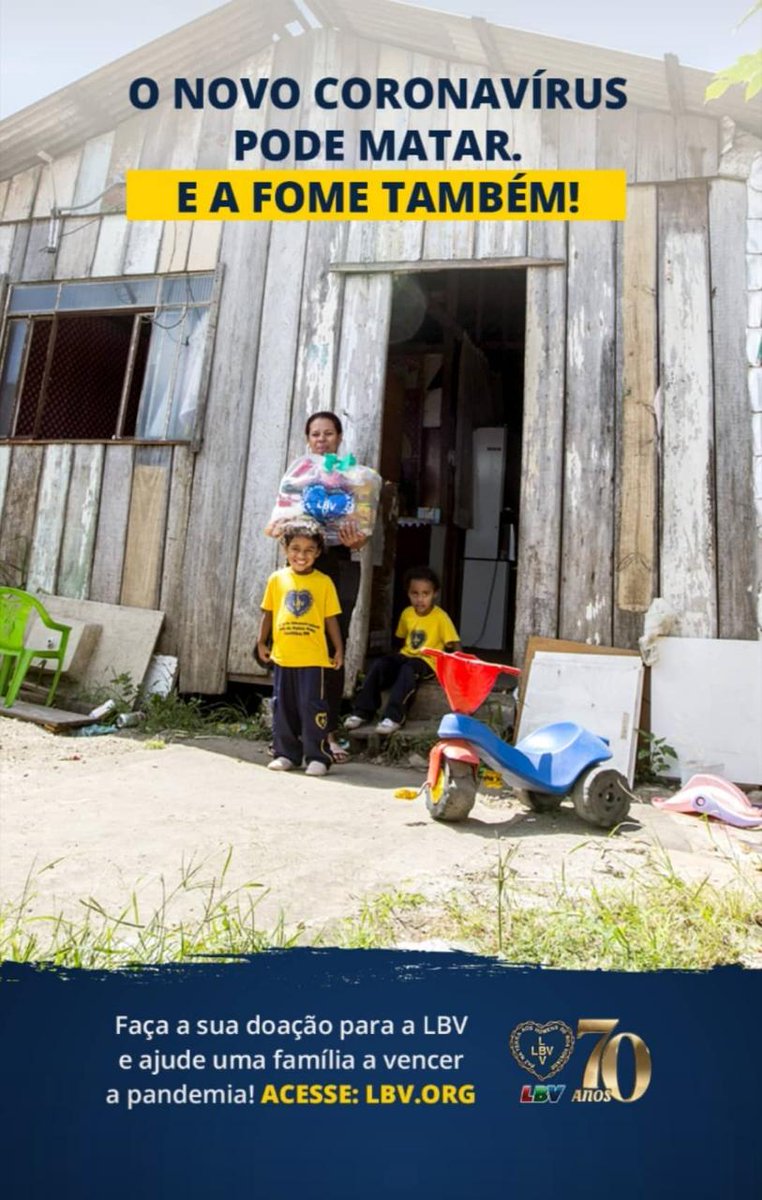 Faça a sua parte! Ajude a LBV a amparar quem mais precisa! 💙
#LBVÉAÇÃO #CombateAoCoronavírus #MAISDE33TONELADAS #BOAVONTADESALVA #Covid19NasFavelas