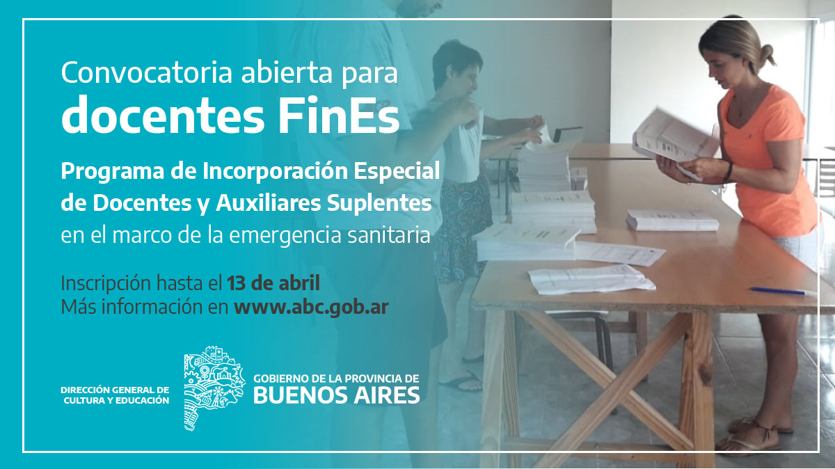 BAeducacion's tweet photo. En un esfuerzo conjunto con @EducacionAR, sumamos a docentes del Plan FinEs al Programa de Incorporación Especial de docentes y auxiliares en el marco de la emergencia sanitaria. Más info e inscripción: https://t.co/fj4CaltqX2 https://t.co/uY1nFaG2jP