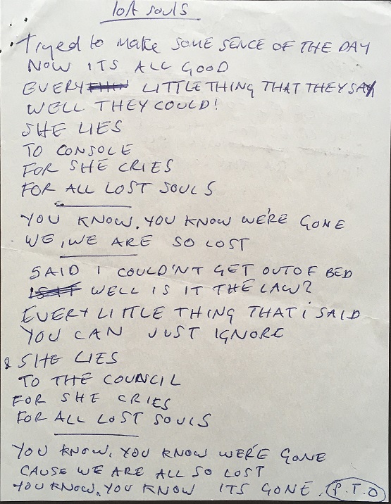 Lost Souls: The song is exactly what the title suggests, for all the lost souls out there (including us at the time). AW #timstwitterlisteningparty