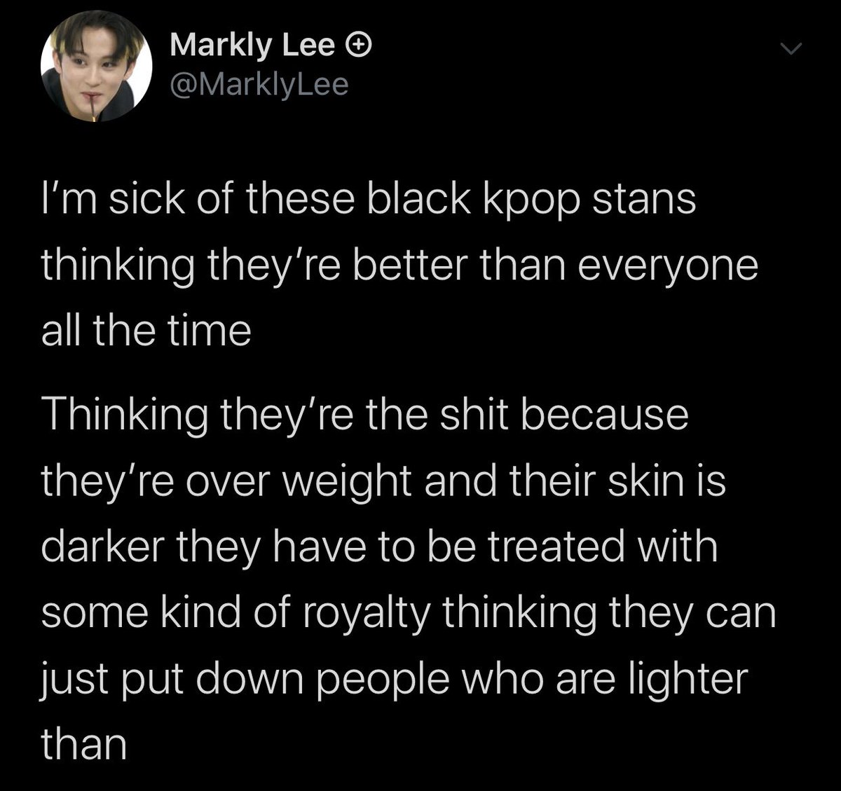 It is hard for black fans to find a place in fandoms. We get left out, verbally abused, and told our opinions don’t matter just because of our skin color. We find others who are like us who are less likely to discriminate against us and we cling together. (1)