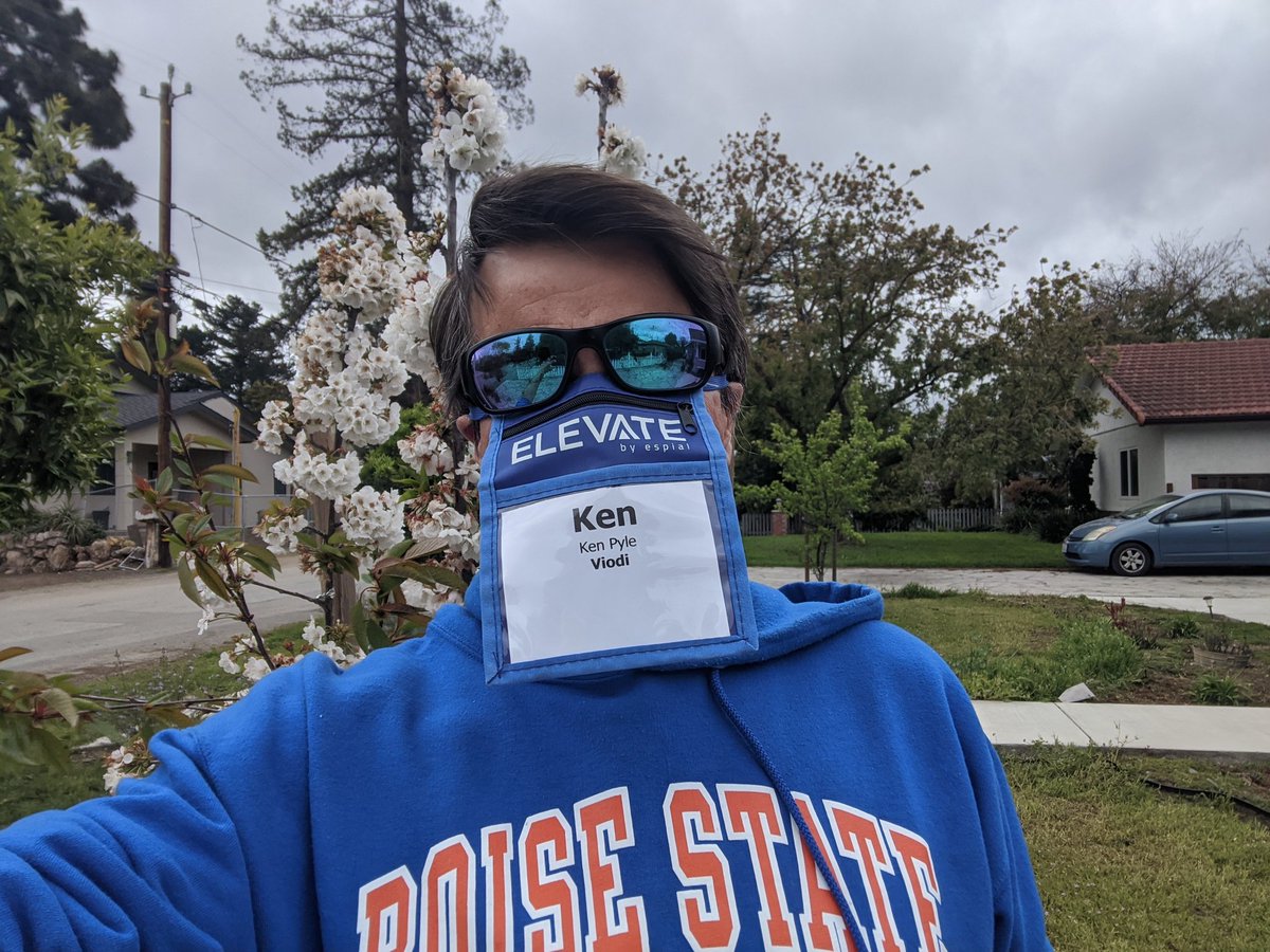 viodi's tweet image. Rev. 1 of repurposing an @NCTCtweets @espial badge holder as an adhoc face shield.