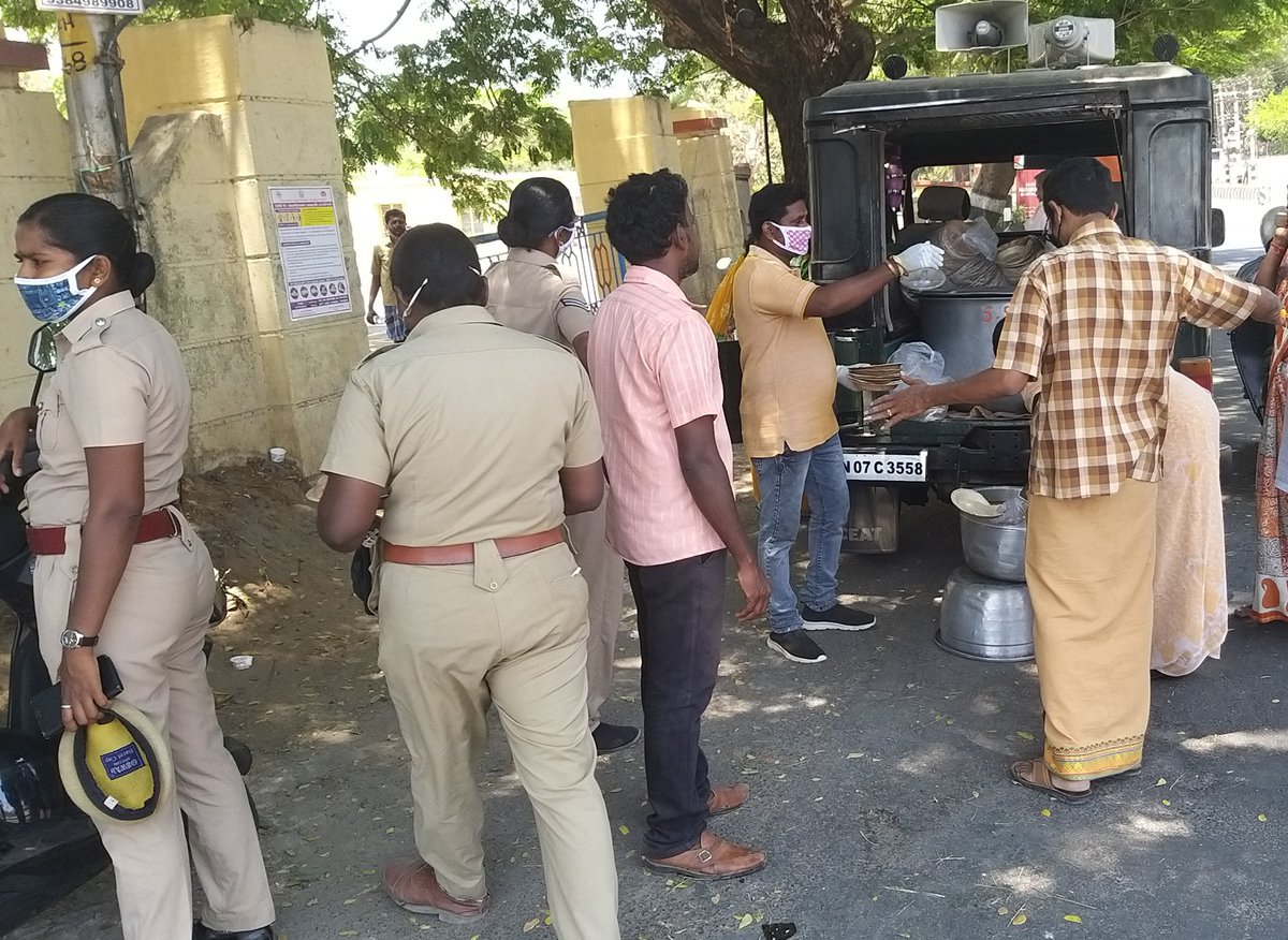 Images of police personnel taking prasadam. This AC should check facts at least from his department people before pointing fingers at us.Every day we get request from police personnel to deliver food to them and we help them , we respect men in uniform. Hope AC sees this