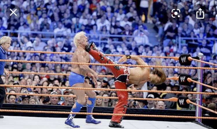 2. HBK vs Ric Flair WM 24Another HBK classic and Flairs retirement match (TNA never happened ). We all know the finish beautiful stuff.