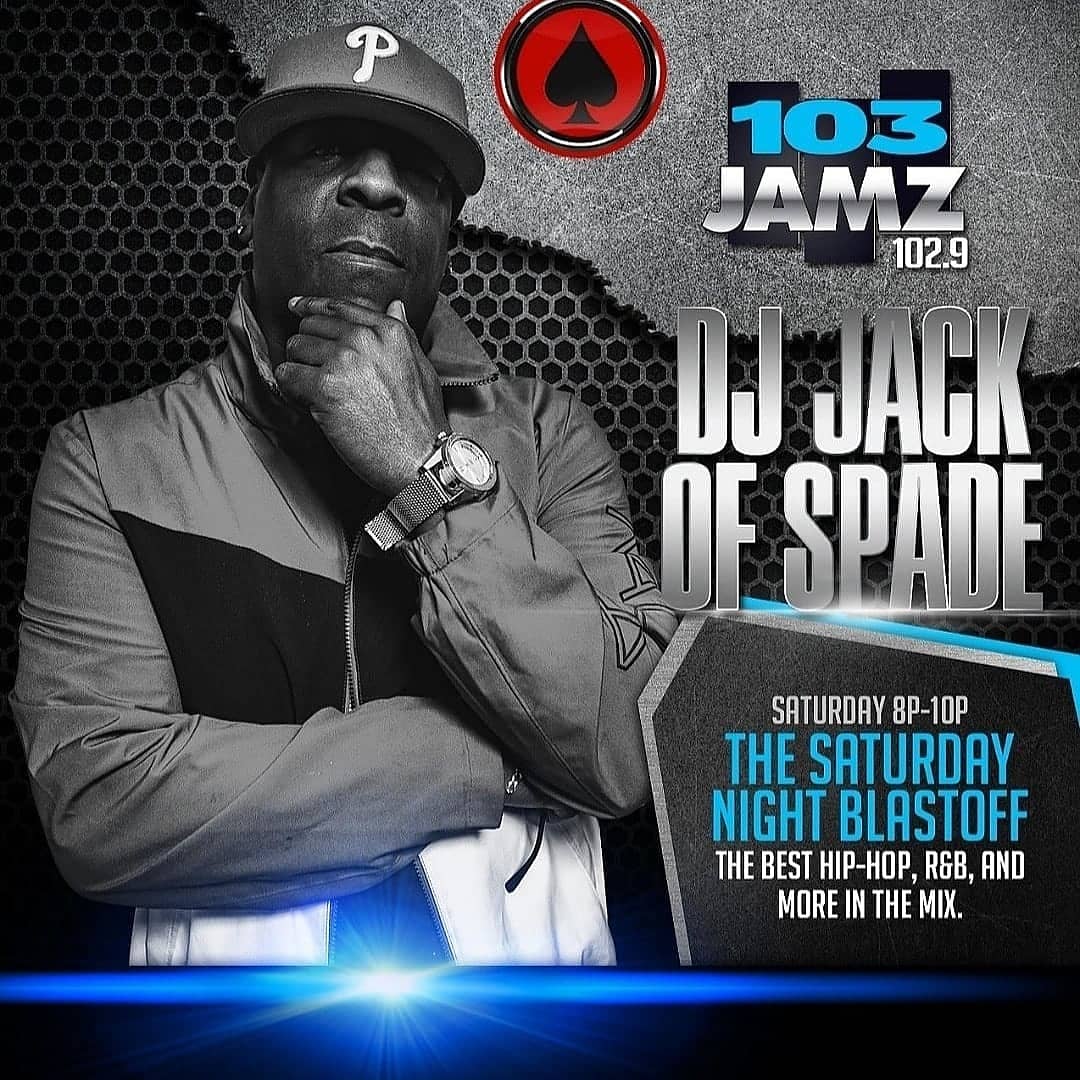 TUNE IN TONITE <a href="/8PM/">8pm</a> 103JAMZ 
DJ JACK OF SPADE FOR THE BEST:
HIP-HOP 
DIRTY SOUTH
REGGAE &amp;
R&amp;B
BIRTHDAY SHOUTS AND REQUESTS
466-0103 or <a href="/757jackofspade/">DJ JACK OF SPADE</a>
LISTEN LIVE around the world on iheartradio