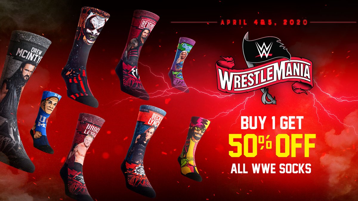 Rock Em Socks On Twitter Wrestlemania Is Here Buy Any Wwe Pair And Get Another For 50 Off Hurry This Deal Is Only Good Through Sunday Shop Now Https T Co Firm7m33kt Https T Co Wdcsgfty9q