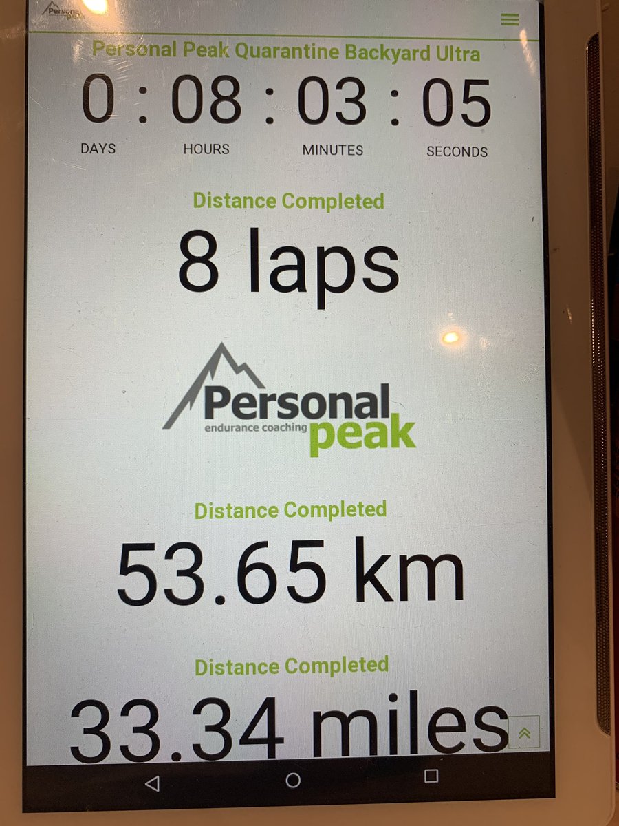 msbarkerenglish's tweet photo. And he’s done! #1528 🤩#PersonalPeak #quarantineBackyardUltra
#QBdnf
@PersonalPeakEC https://t.co/vnm74NBtF6