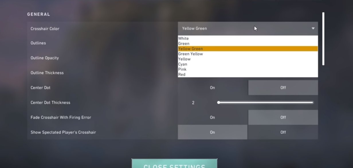 Valorantニュース 話題の新作fps Valorant ではクロスヘア 照準 を自由にカスタマイズできます カラーは計8色用意されており 中央の点の有無や線の太さ等 とても細かく調整することができます またクロスヘアだけでなく他の項目も細かい調整