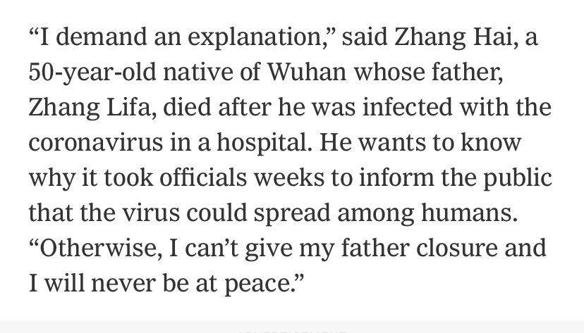 A lot going on in this, but one thing I wanna point out is that Chinese ppl are so dehumanized in the west, that the only way they can ever be seen as fully human is if they speak out against their gov’t, if their stories can be used to support our own hawkish stance toward China