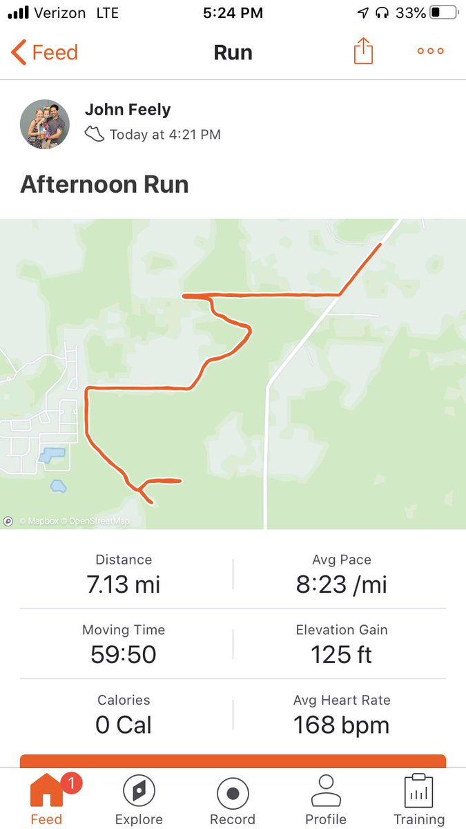 Trail runs are always great but the cause made this one feel a little more special. #OperationInspiration