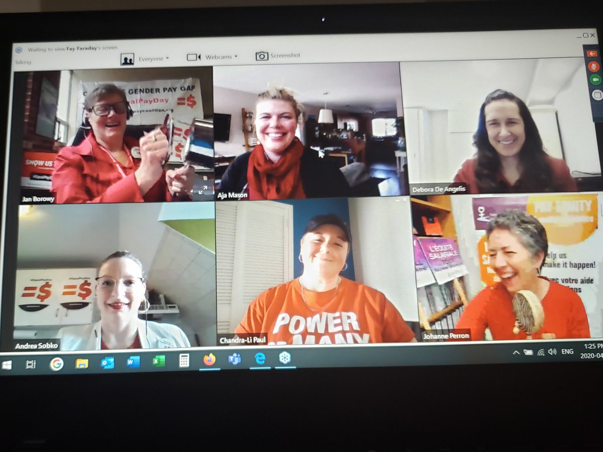 Fantastic engagement for the #EqualPayDay Virtual Rally today, w/ people from all across Canada. Inspiring and empowering! Close the #GenderPayGap! #EqualPay For Equal Work! #PowerOfMany #IndigenousWomenRise
#DoNotForgetNorthernWomen #LeaveNoOneBehind #ThankTheFrontLine #OnPoli