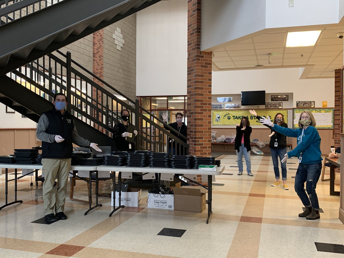 WFMiddleSchool's tweet photo. WMS misses it’s students! Please stay safe. Thanks to all our office staff for helping prepare and make sure student’s have their materials. https://t.co/RFfvEnbCaX