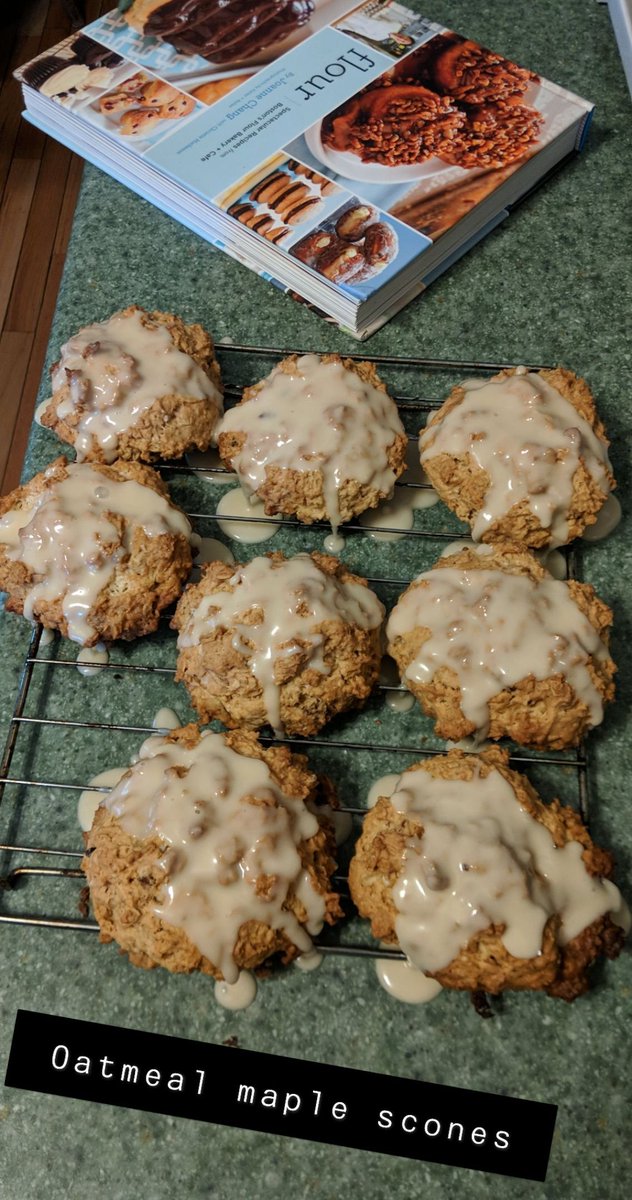 Amathy1117's tweet photo. Made @flourbakerycafe's recipe for oatmeal maple scones. Had to treat myself for working a 60 hour week in the Emergency Department. #coronacarbs #stayathome #carbsdontcountduringapandemic https://t.co/hAuvRHCjeY