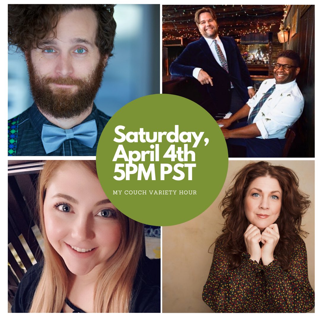 SharonSpell's tweet photo. Saturday 4/4 @ 
5 pm eastern 
8 pm pacific
@mycouchvariety
#ImSharonSpell
#WomenInComedy
#StayHome
#WatchVids
#StreamLife https://t.co/5ogXxctWTT