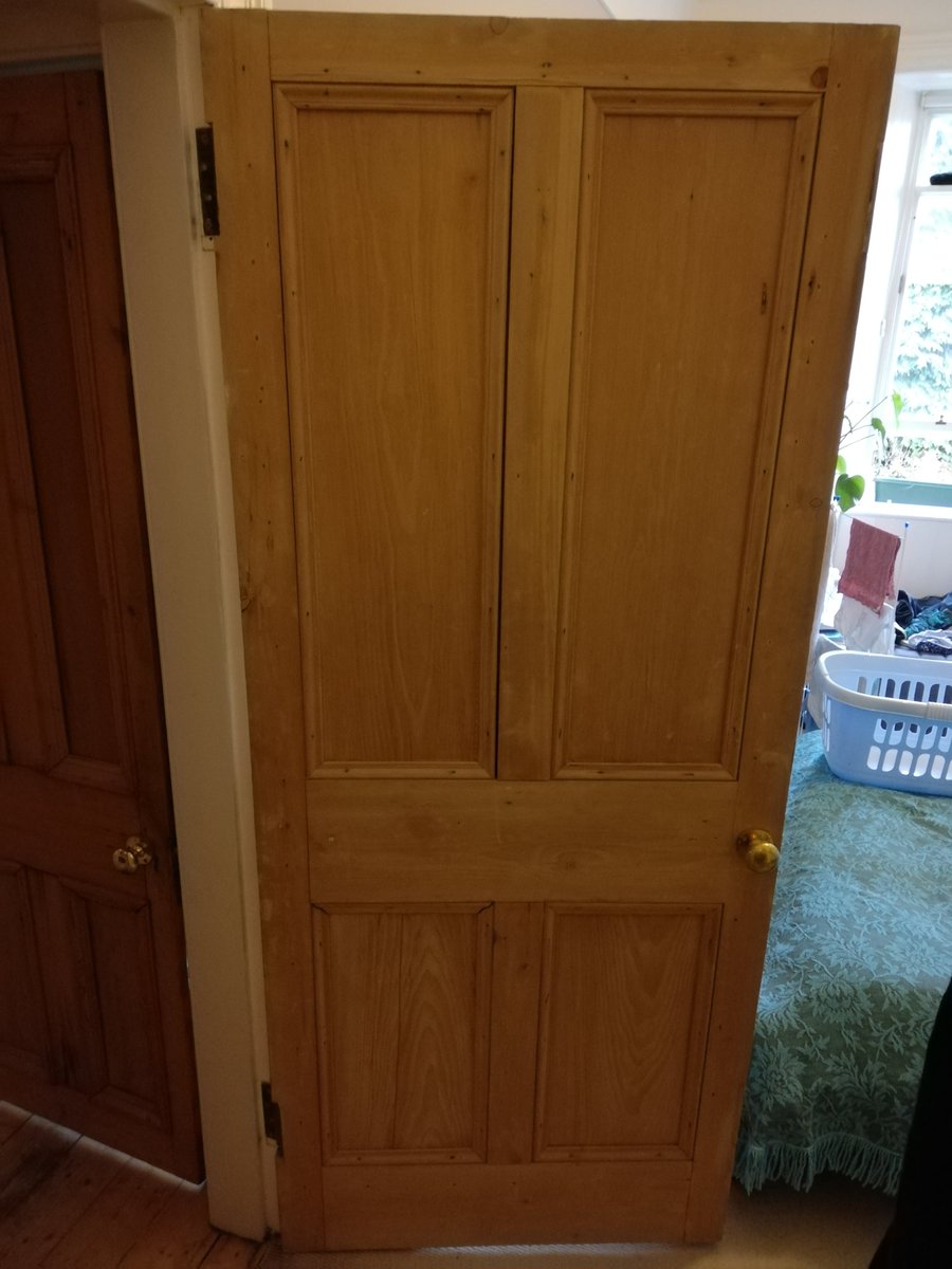 The stripping worked good, but the scraping required to coax the finish off took its toll, as did all the nail and screw holes from over the years, particularly where the panelling and architrave had been boarded over to make them more 50s/60s fashionable