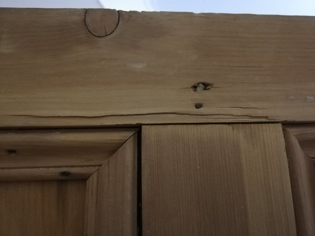 The stripping worked good, but the scraping required to coax the finish off took its toll, as did all the nail and screw holes from over the years, particularly where the panelling and architrave had been boarded over to make them more 50s/60s fashionable