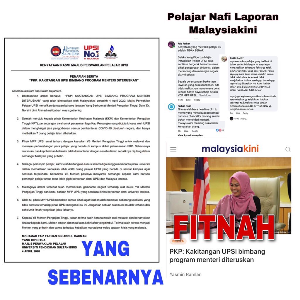 Misiah Taib No Twitter Majlis Perwakilan Pelajar Upsi Malaysia Nafi Ada Mass Gathering Tiada Persembahan Diadakan Lagu Kau Pejuangku Untuk Hargai Frontliner Covid 19 Selepas Merujuk Kpd Kkmputrajaya Mohemv Drnorainiahmad Https T Co