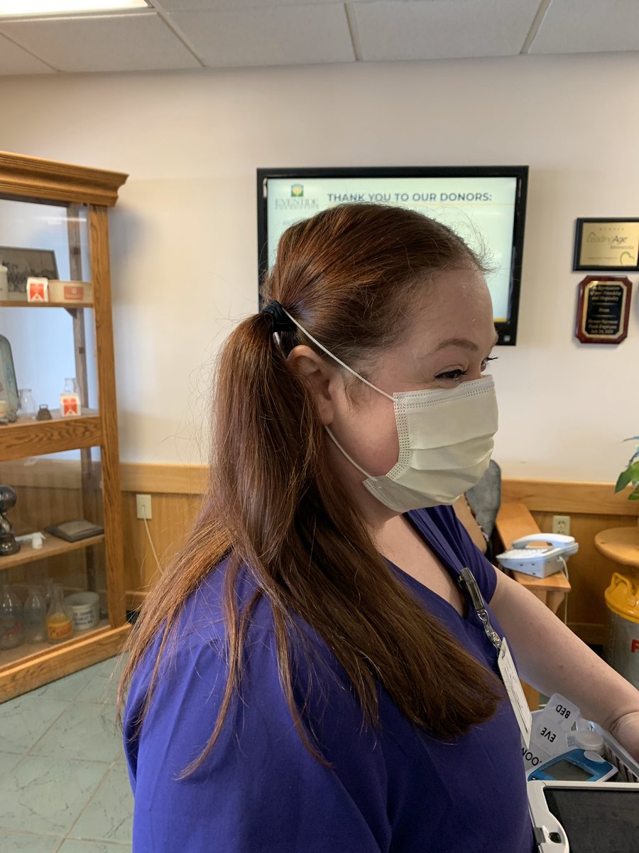 I’m loving our #EventideHero Jill and her creative way to give her ears a break from her mask 😷.  #BestofEventide #EventideThanksYou #EventideFairmont