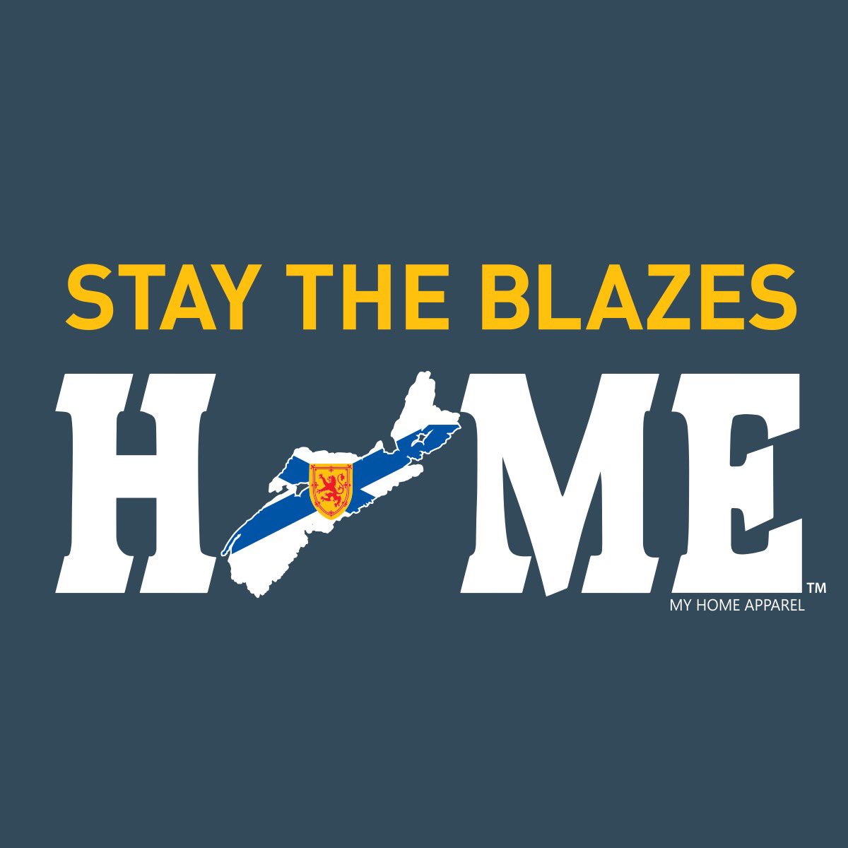 MyhomeApparel's tweet photo. Nova Scotians, you are AMAZING! We have raised over $36,000 for charities in 6 hours with our new #StayTheBlazesHome, made in NS shirts. But what else is amazing is we are putting people back to work!!! My heart could not be more full than it is right now. https://t.co/CbvyKPRxcX