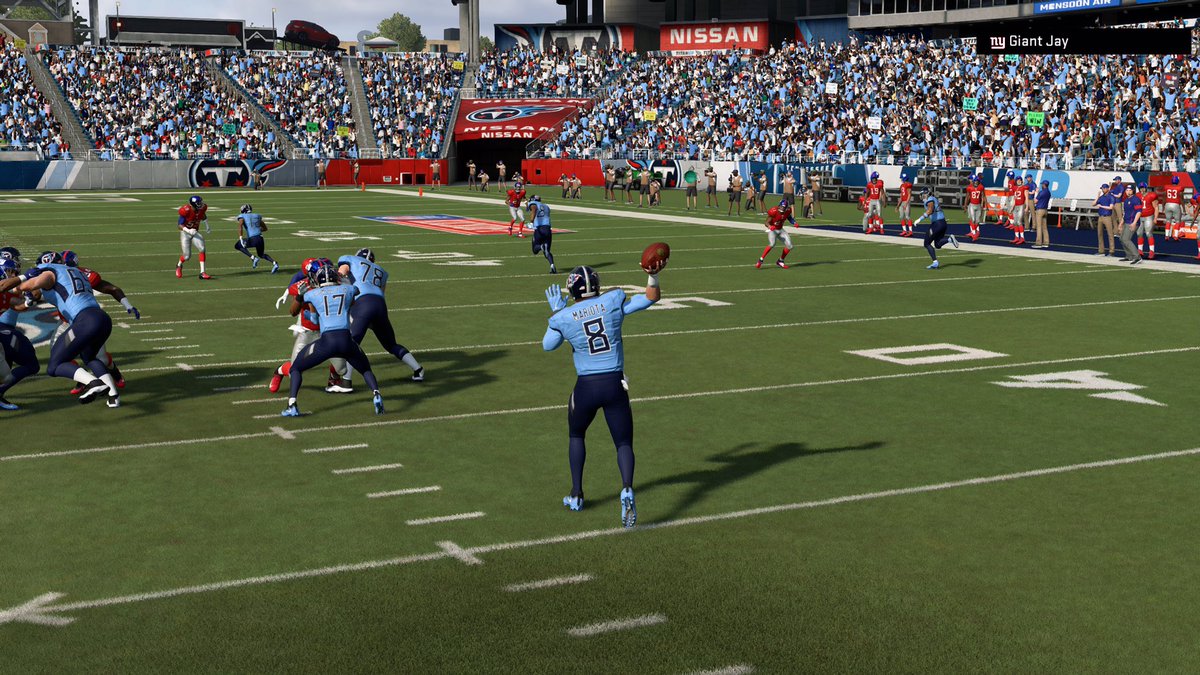 DestinyTitans_'s tweet photo. Titans would like to thank Marcus Mariota for his service to this team over the years but after countless times missing the playoffs it’s time for a new start. Good luck in @BillsofDestiny. @DestinyMaddenLG https://t.co/H5Uskqu9XA