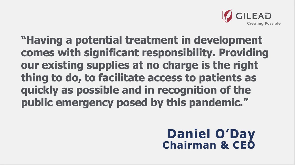 We have accelerated and expanded production of our investigational COVID-19 treatment and continue to increase supply. Hear from our Chairman &amp; CEO on our manufacturing progress and intent to donate supply following potential regulatory authorizations: bit.ly/39JiUTI.
