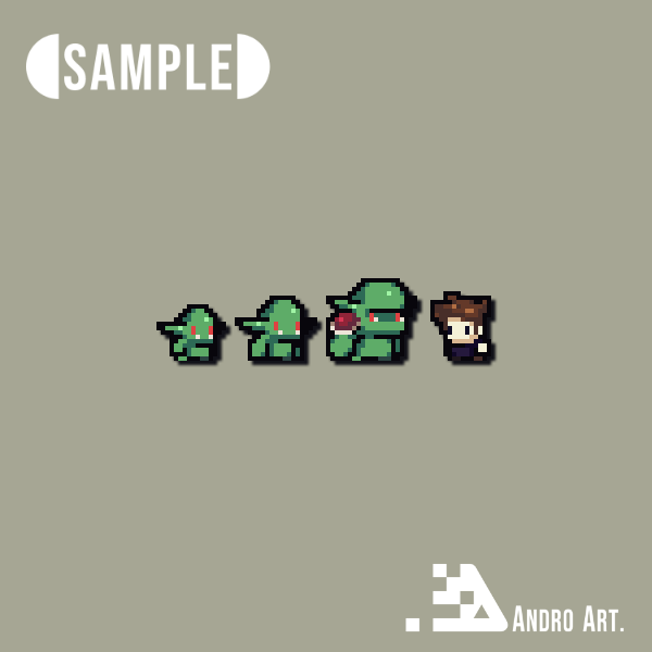 Andro01Art's tweet photo. Acá una muestra de #ReNewProject anteriormente nombrado #Afterrand 
(Por cambios en la historia, el nombre perdió sentido)

Intento interpretar un enemigo que muestre ser más fuerte por su tamaño, qué tal? 

#PixelArt #IndieDev #GameDev #ArtWork #Graphic #VideoGame #Goblin https://t.co/mECAM9ZGQf