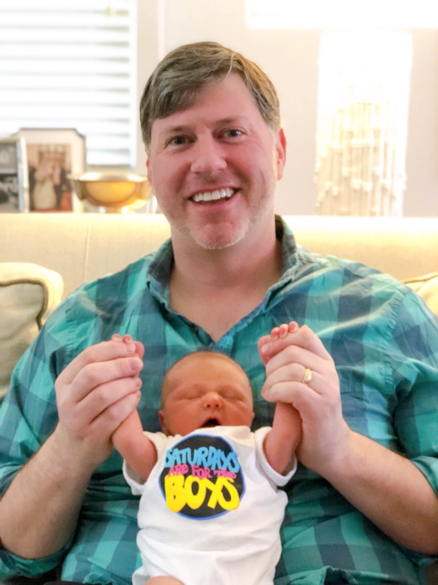 ChopCulture's tweet photo. @KFCBarstool @FeitsBarstool Young Stoolie enjoying his first Saturday (born last Sunday) with Dad. https://t.co/Sy4ZjNCTkb